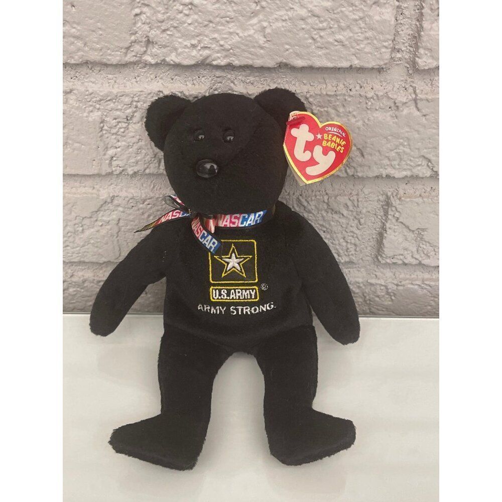 Original Beanie Babies TY NASCAR Mark Martin #01 U.S. ARMY